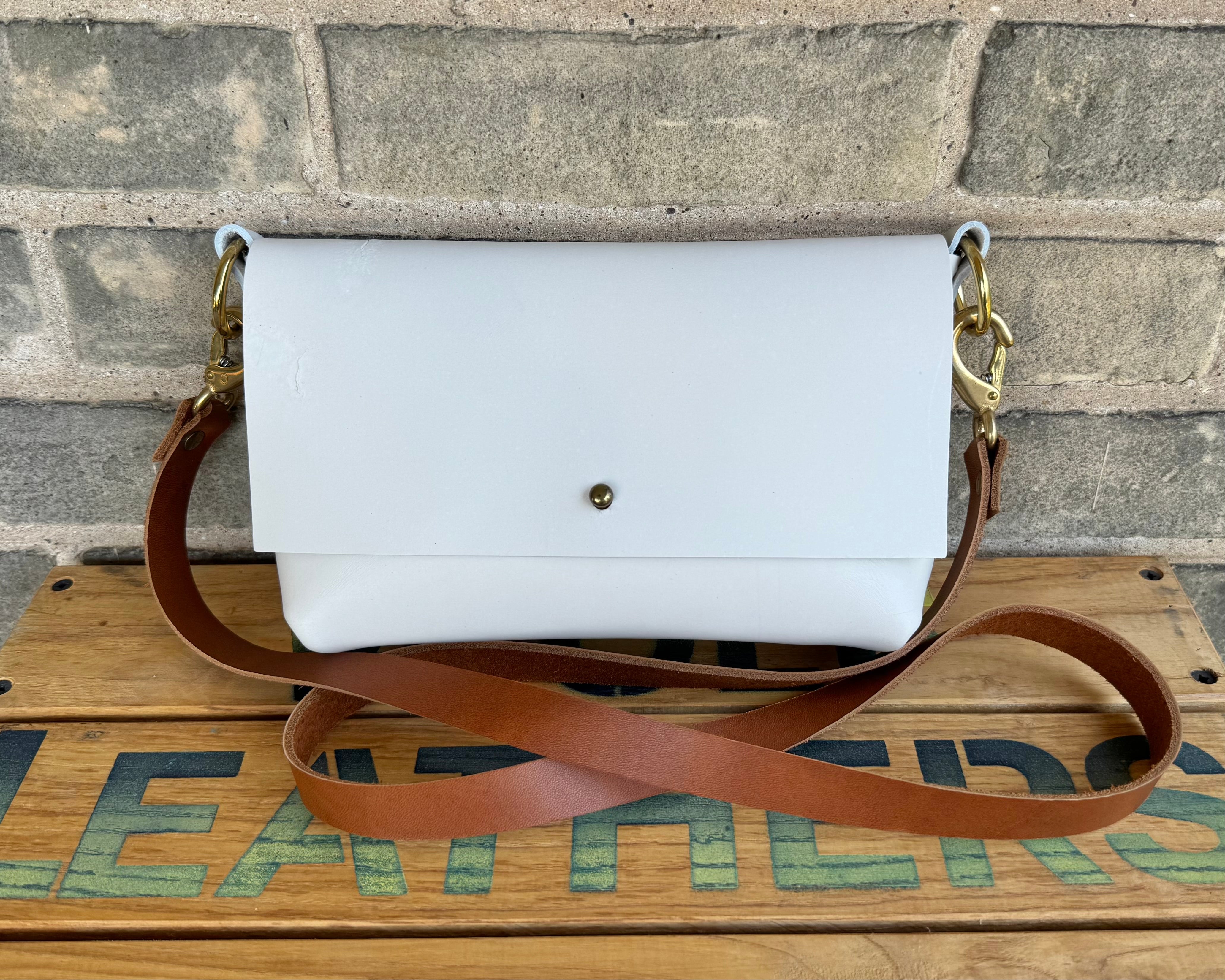 Branded Leather Crossbody Bag