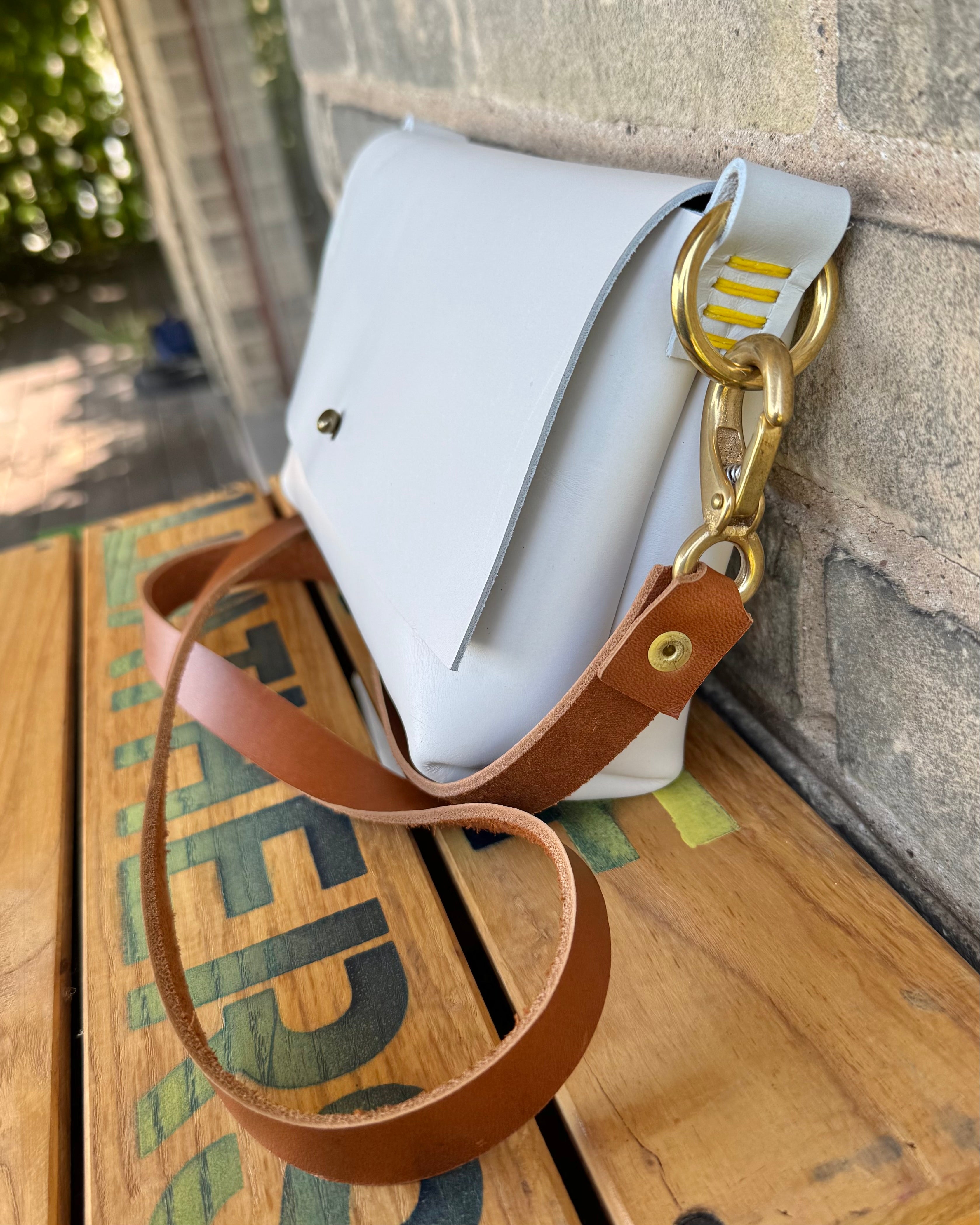 Branded Leather Crossbody Bag