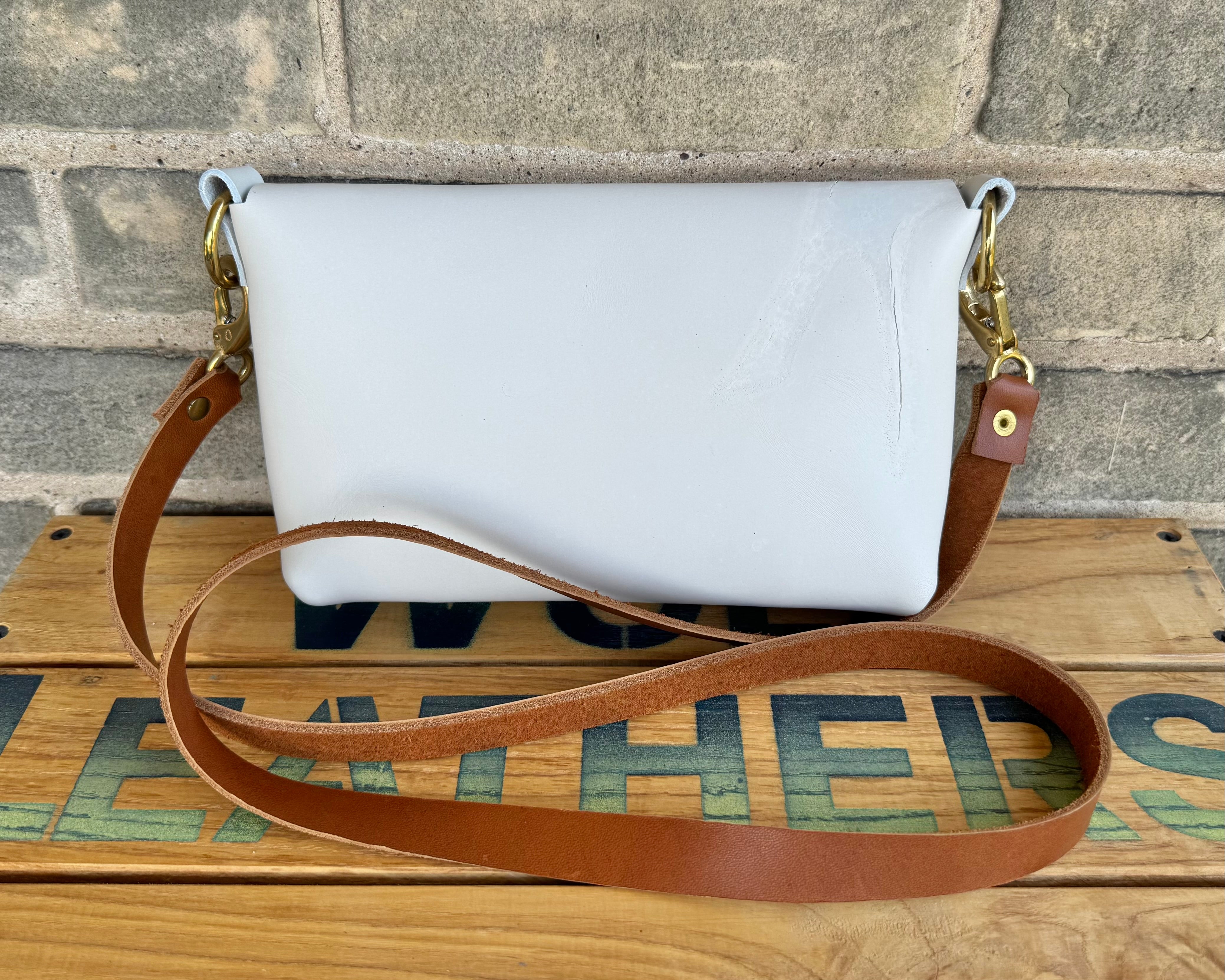 Branded Leather Crossbody Bag