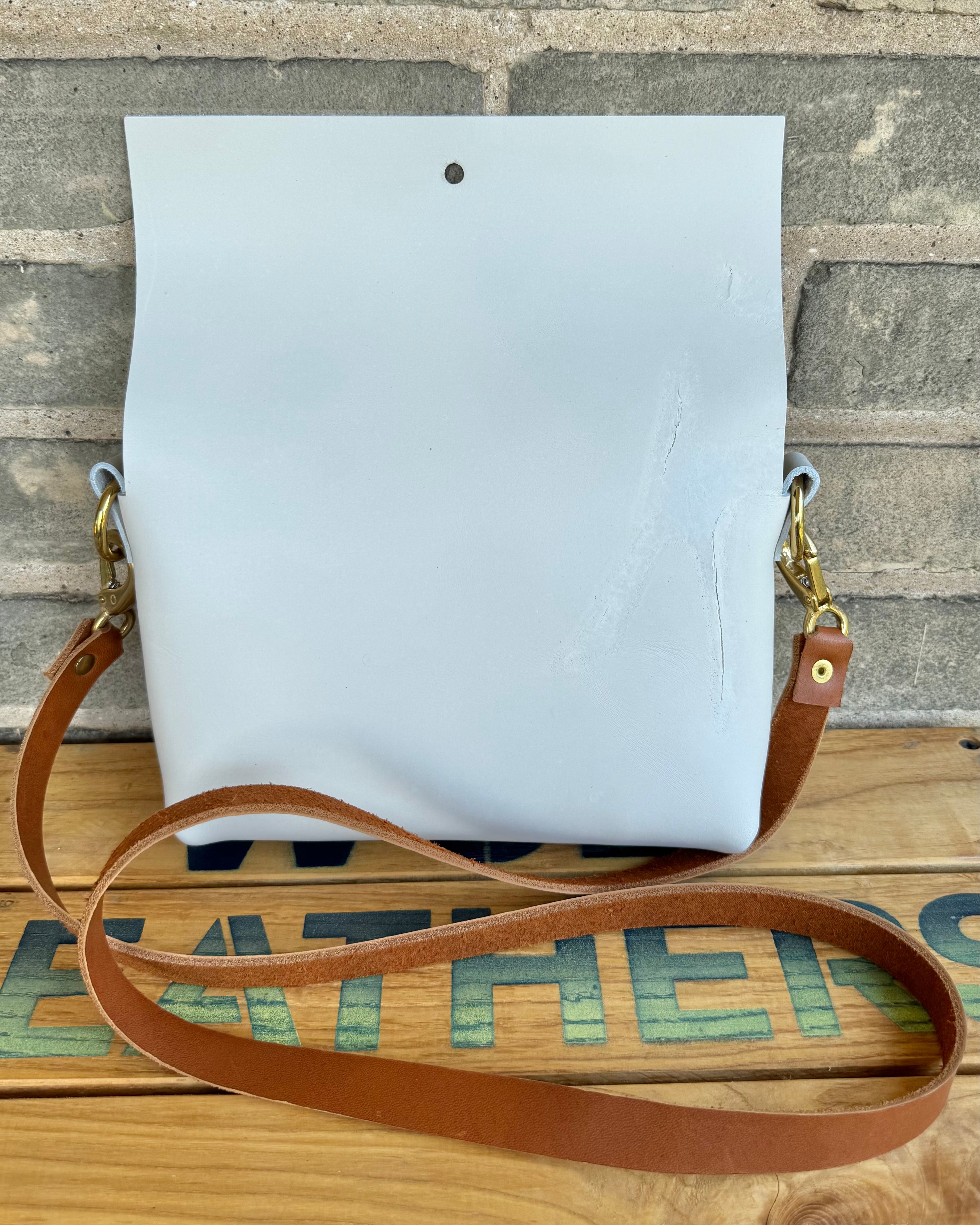 Branded Leather Crossbody Bag