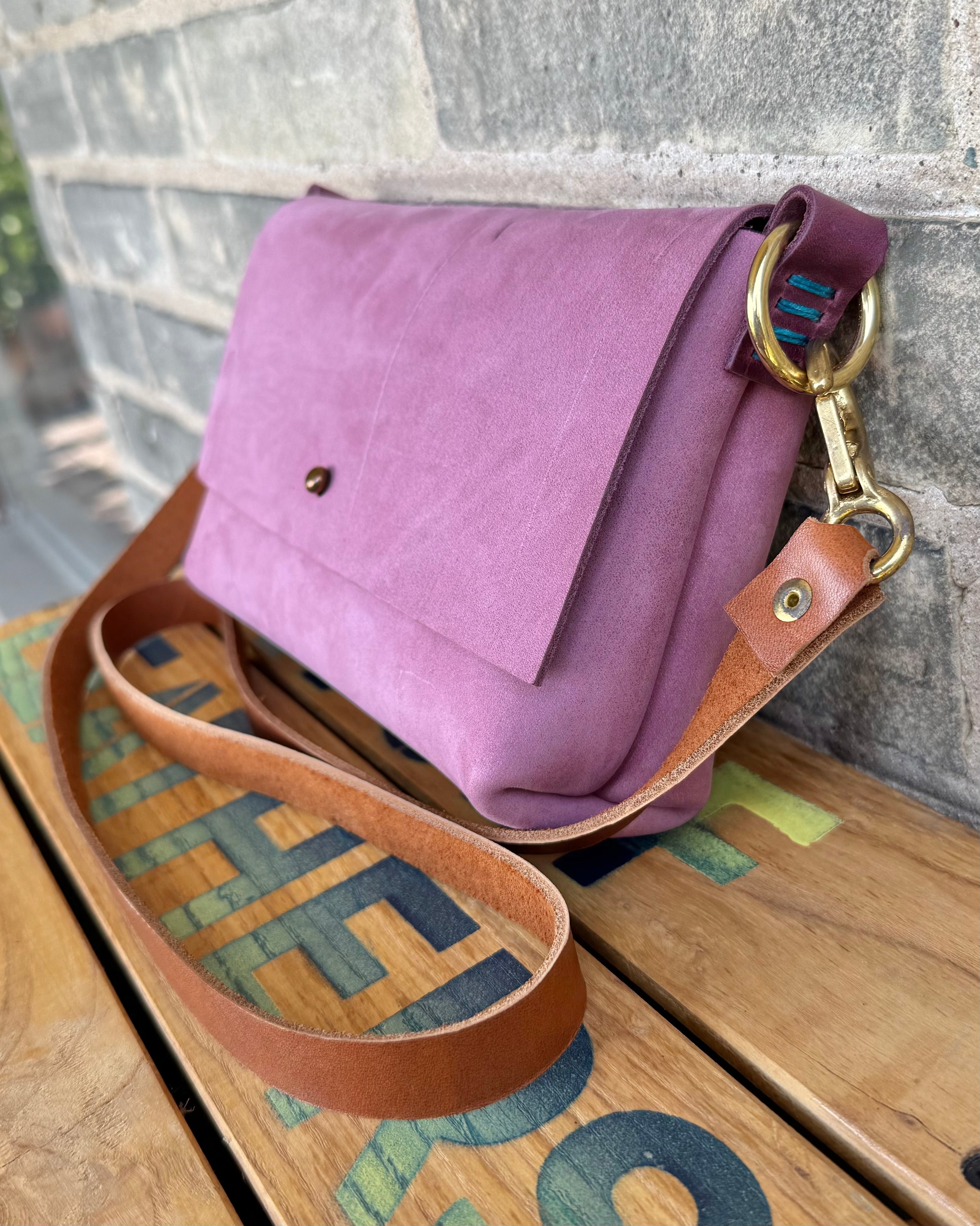 Branded Leather Crossbody Bag