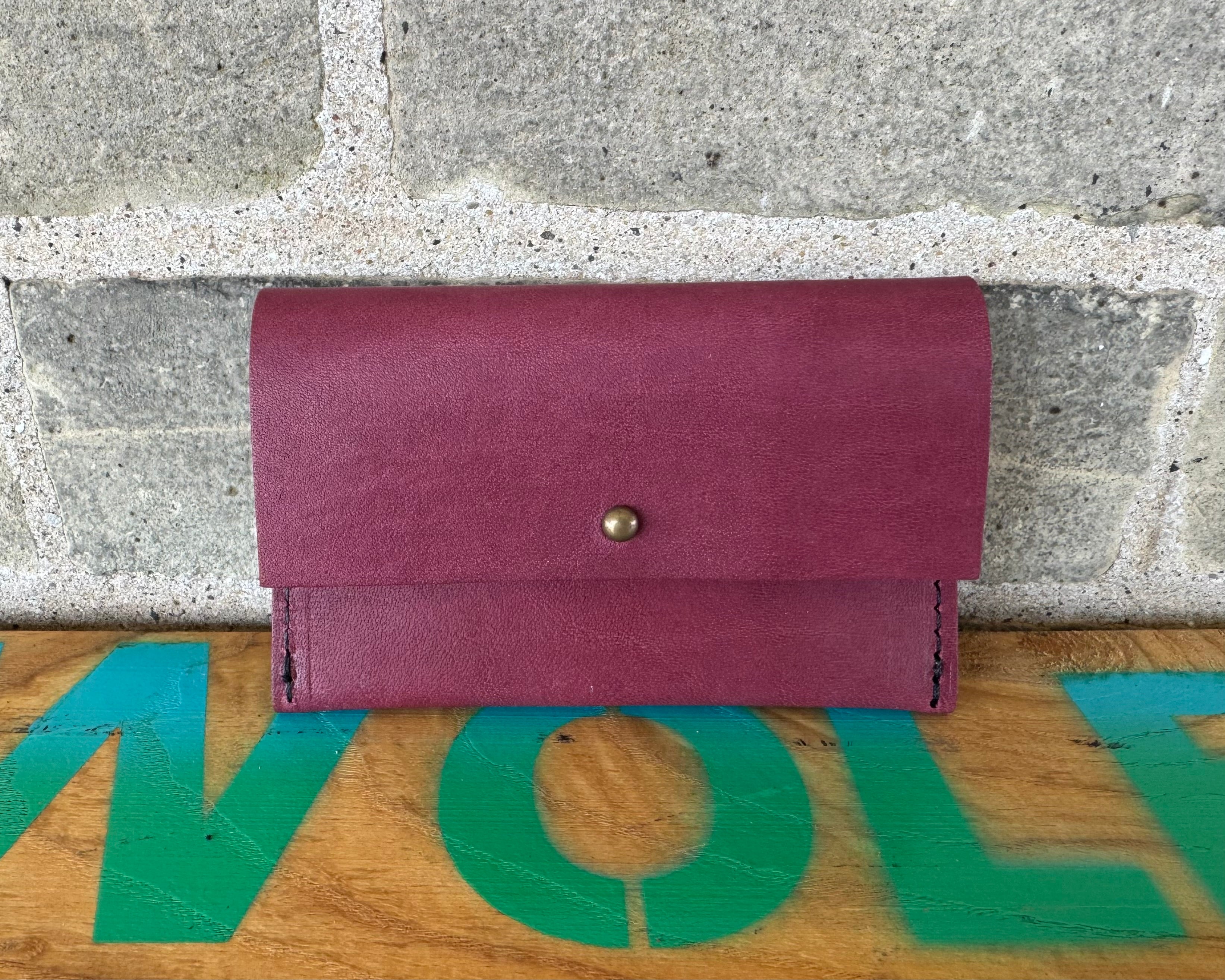 Leather Button Wallet