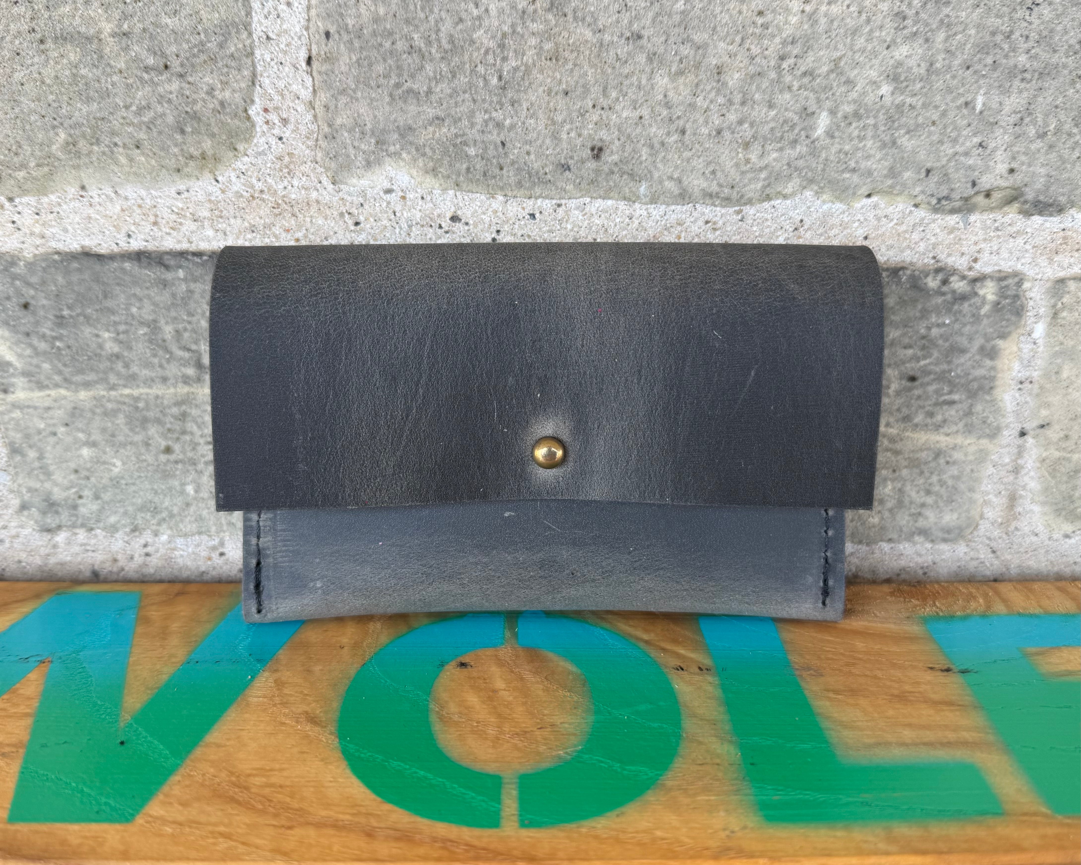 Leather Button Wallet