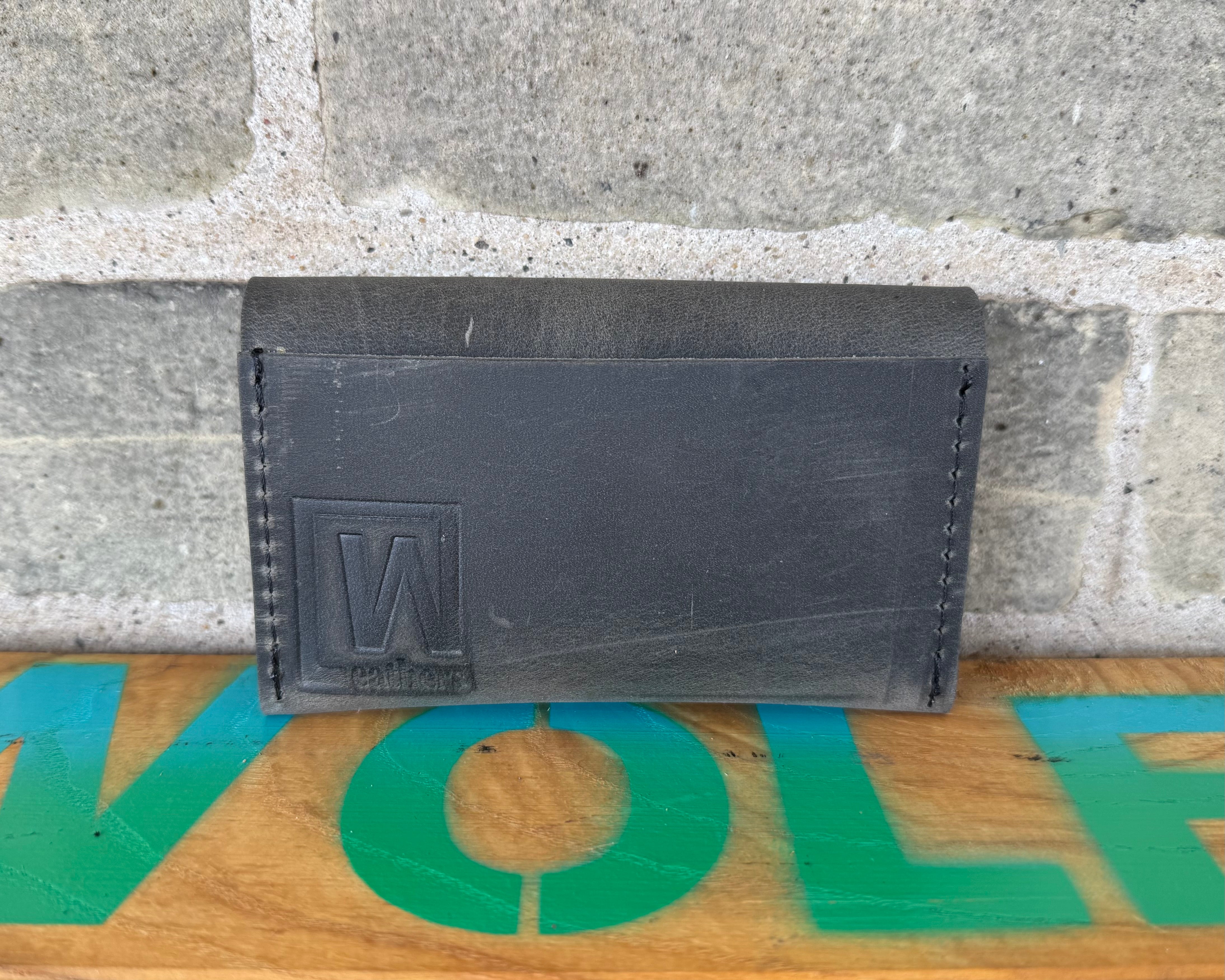 Leather Button Wallet