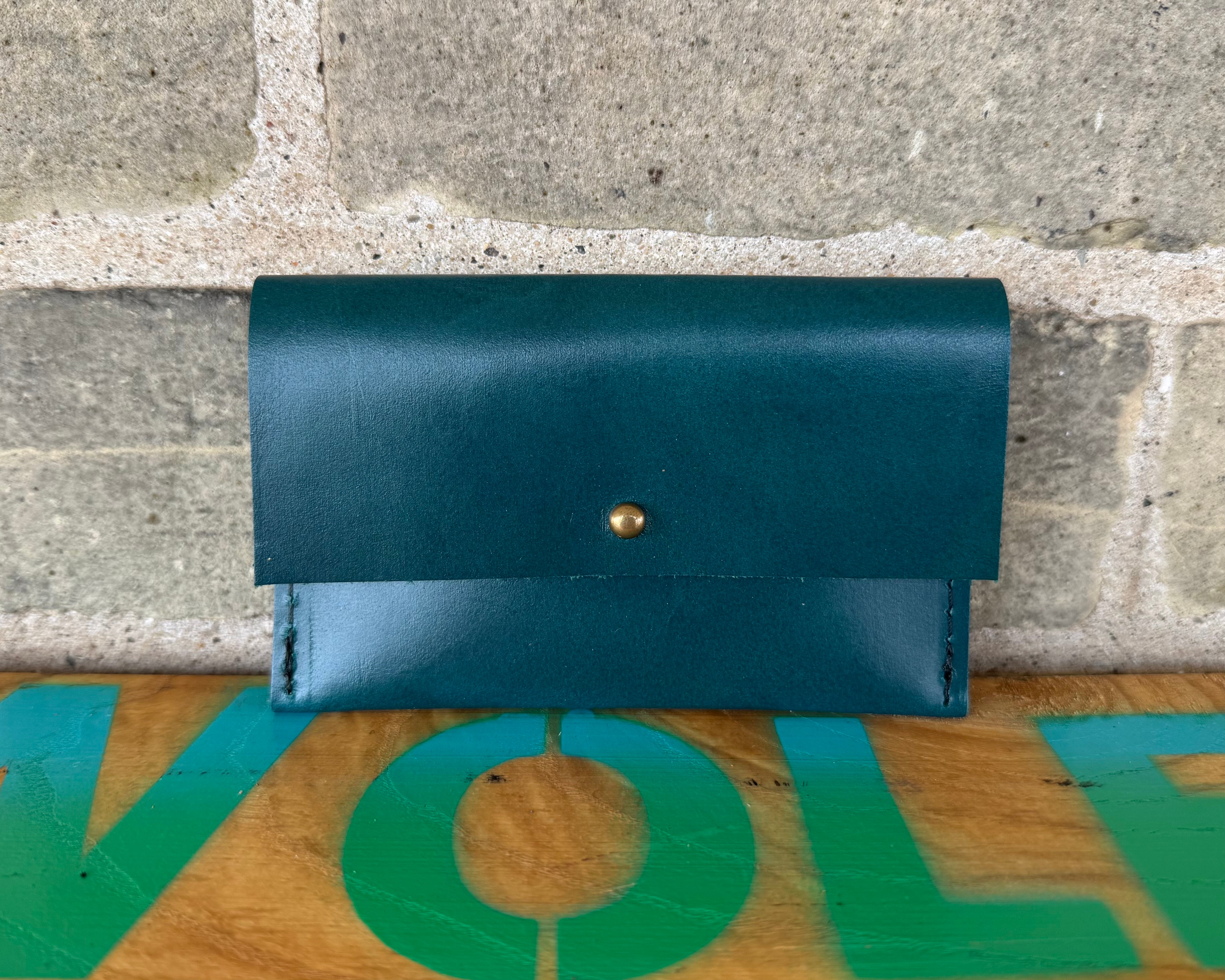 Leather Button Wallet