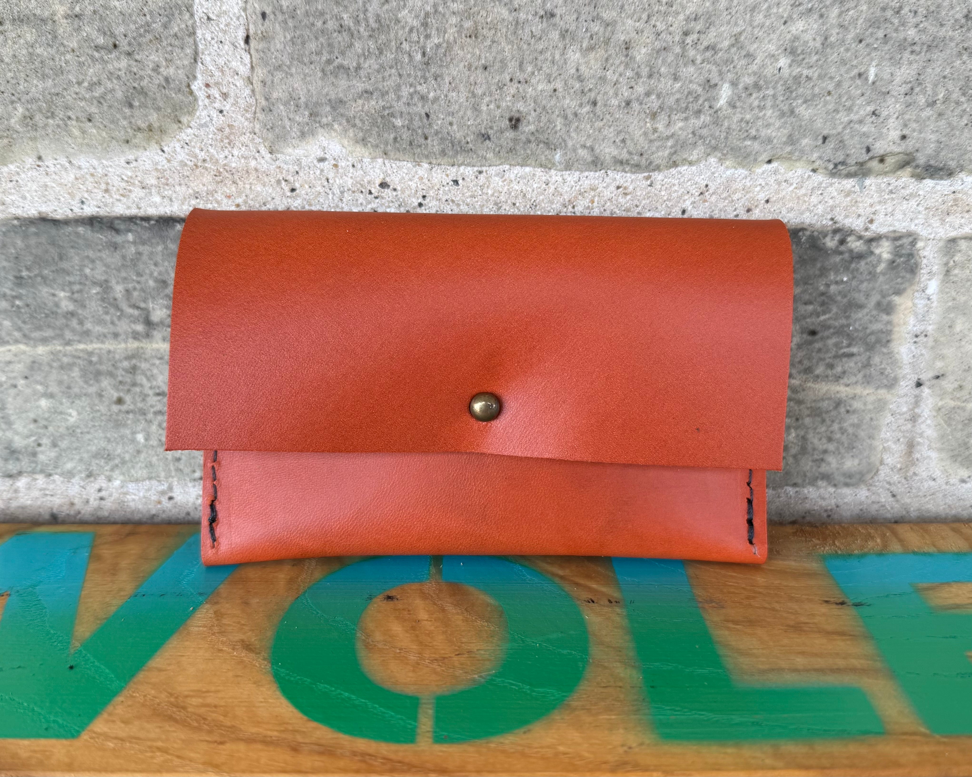 Leather Button Wallet