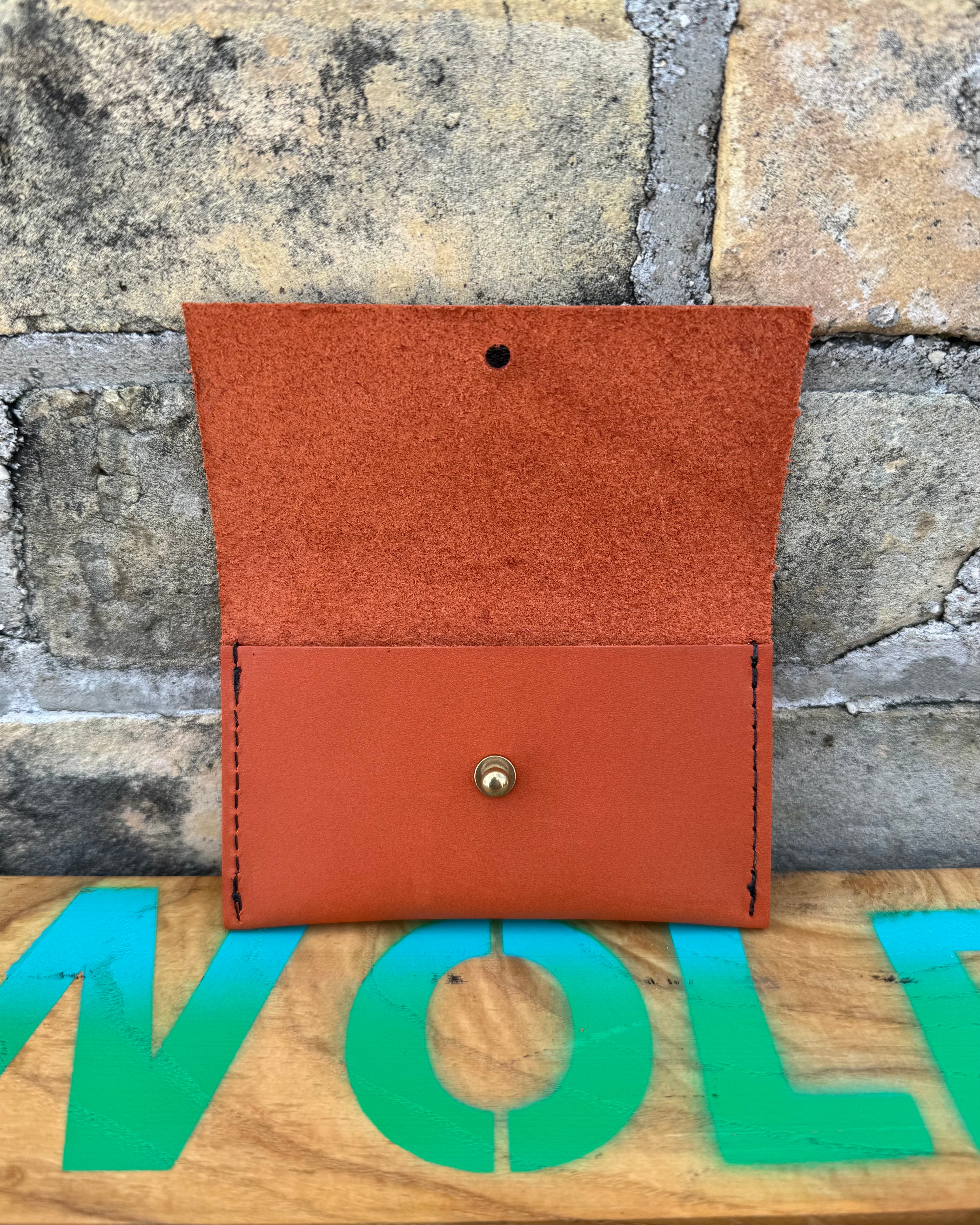 Leather Button Wallet