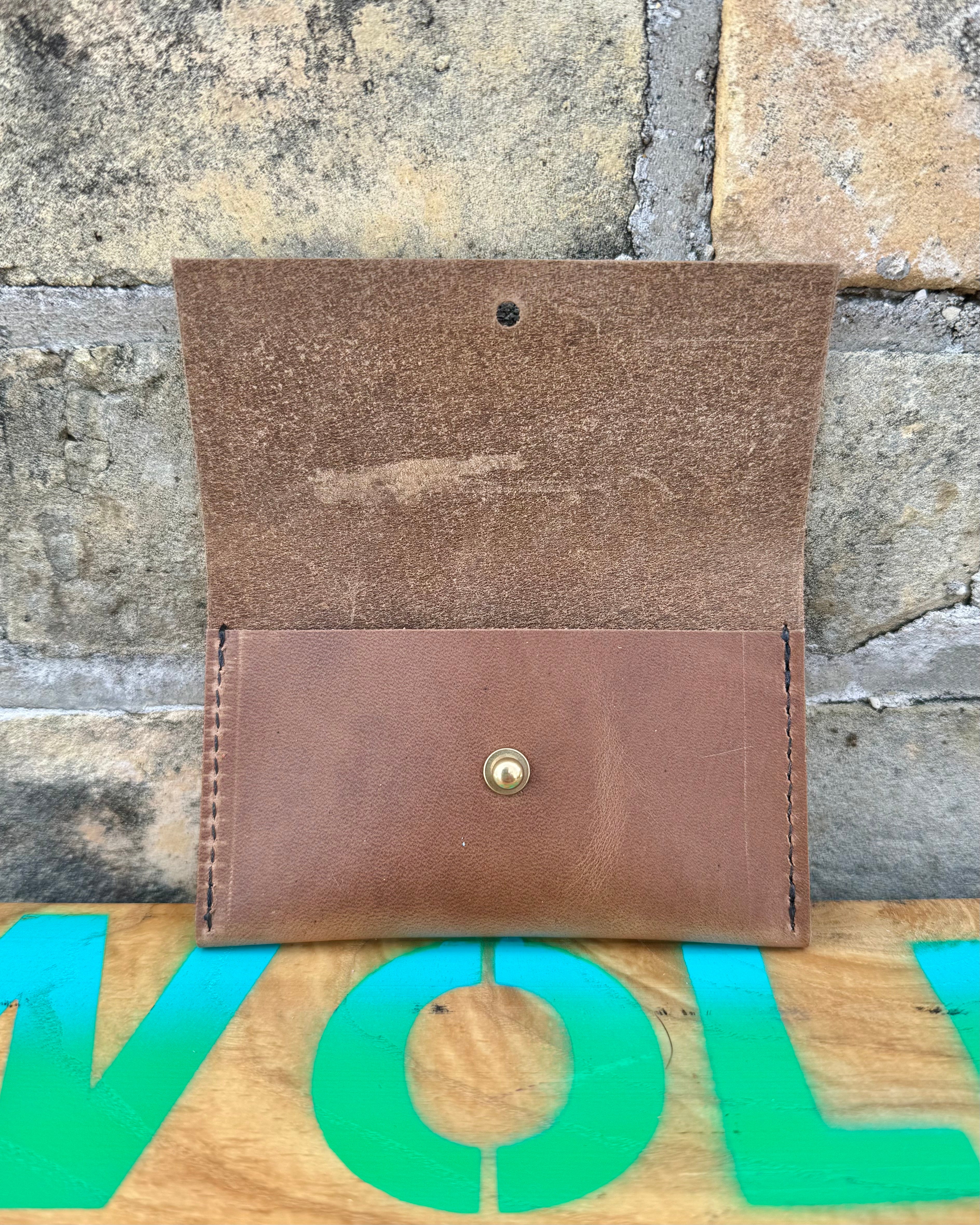 Leather Button Wallet