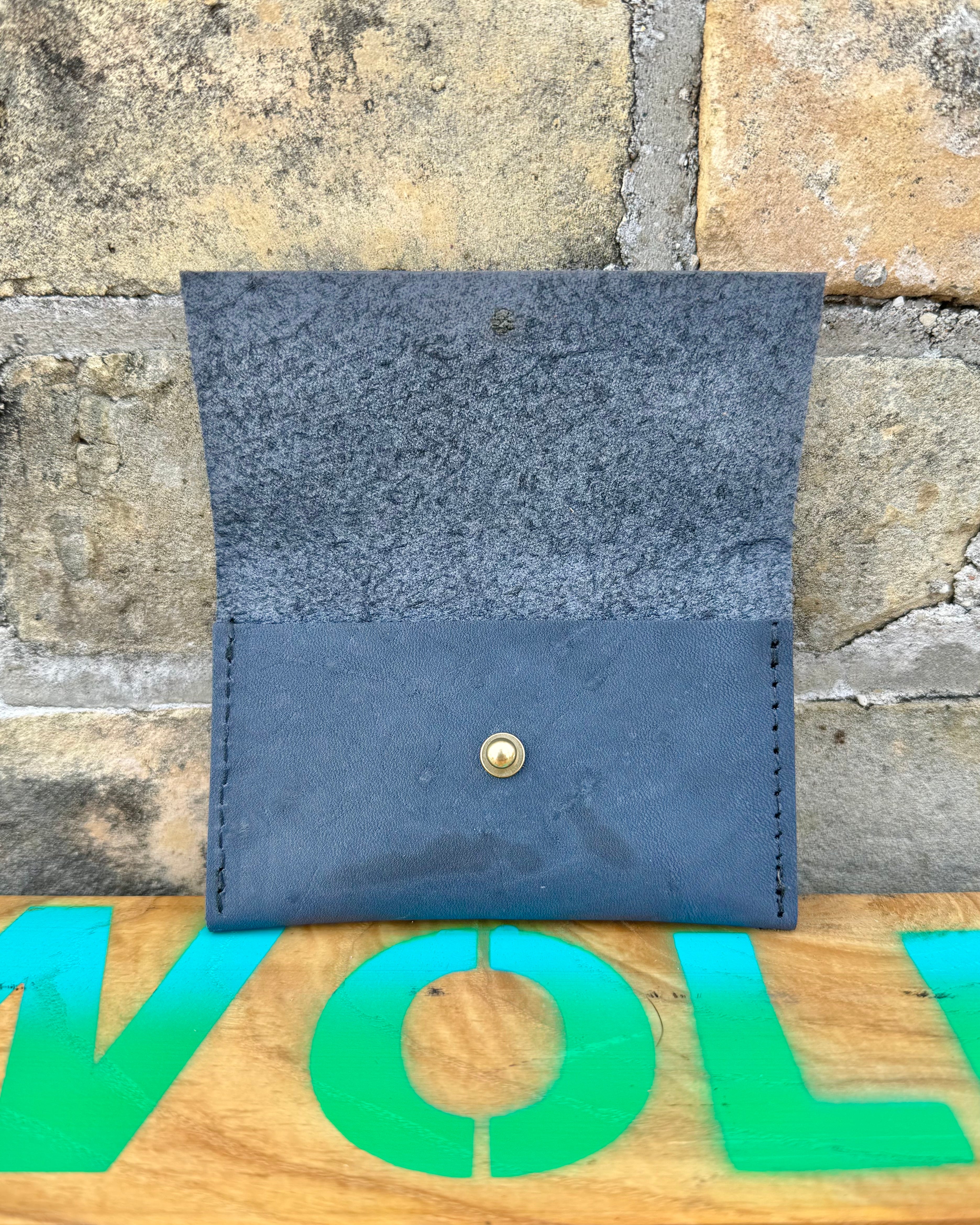 Leather Button Wallet